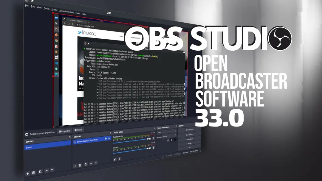 OBS Studio 33 Nears Release With CEF Upgrade and Plugin Overhaul