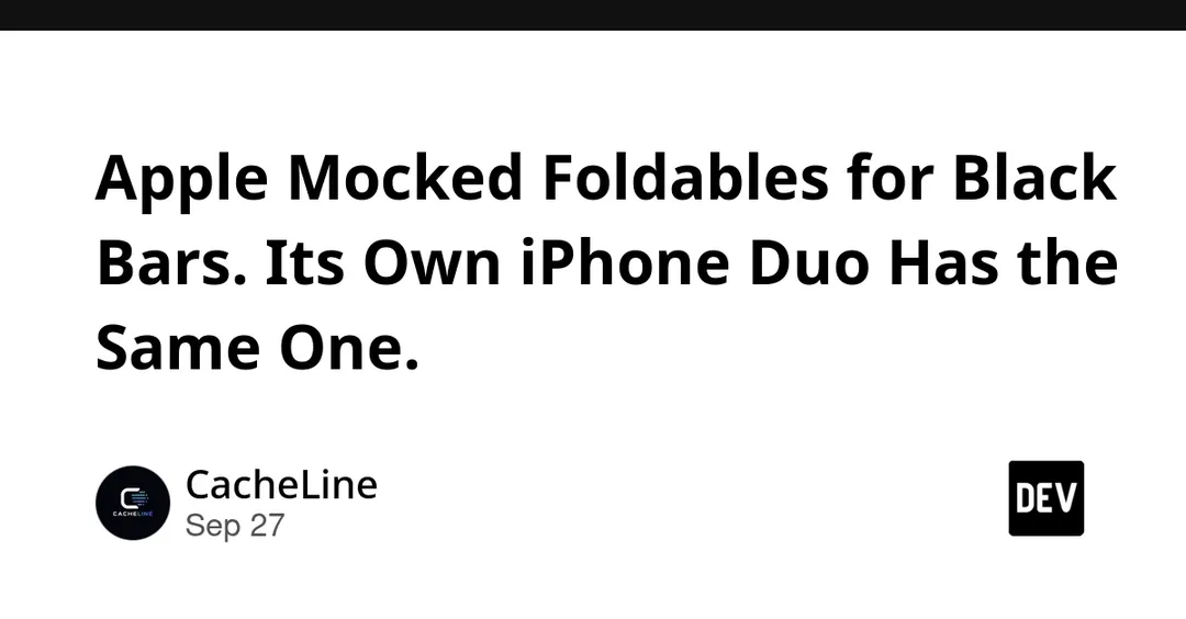 iPhone Duo shows 16:9 video with black bars, the flaw Apple mocked