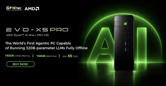 GMKtec launches EVO-X5 Pro with Ryzen AI Max+ PRO 495 and 192 GB memory