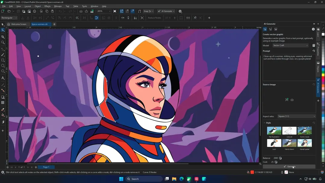 CorelDRAW adds Text-to-Vector AI in September update