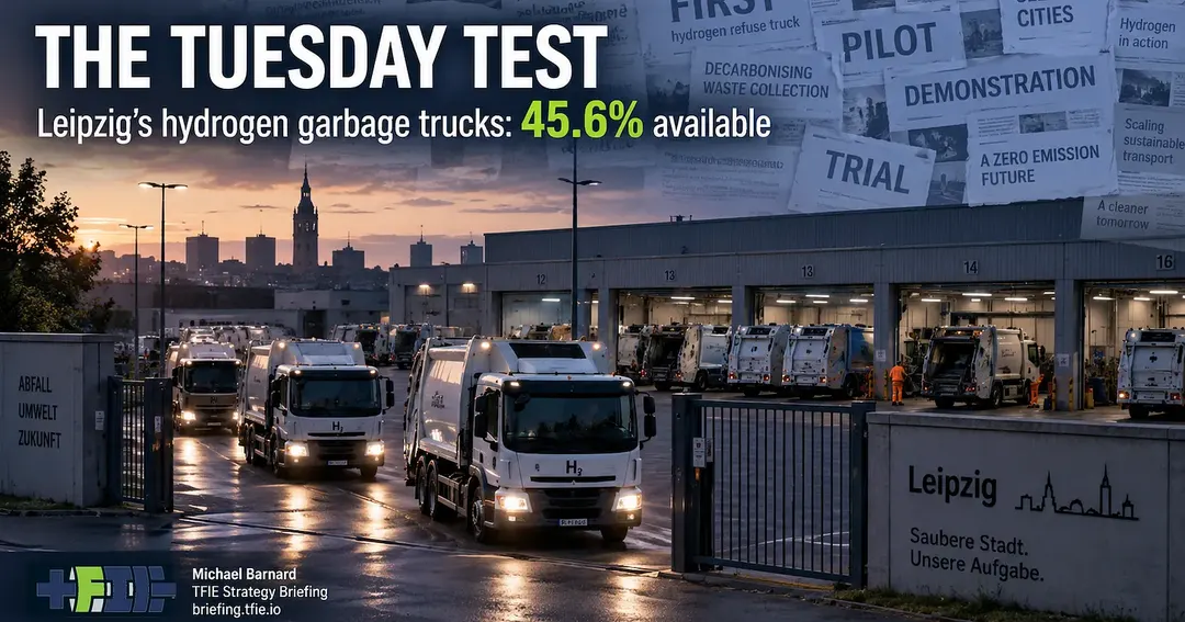 Leipzig's hydrogen garbage trucks available only 45.6% of the time