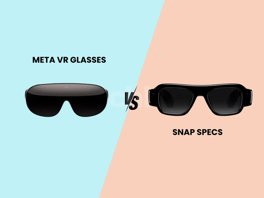 Meta VR Glasses vs Snap SPECS: 100g at $1,299 vs 136g at $2,195