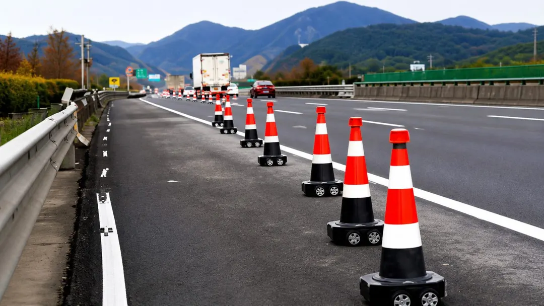 China Is Testing Robotic Traffic Cones That Drive Themselves Into Position