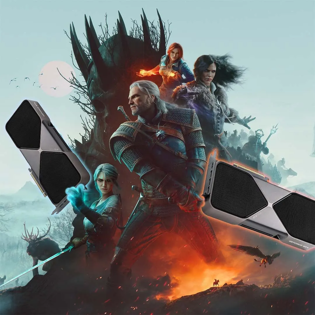 The Witcher 3 Remastered path tracing: RTX 5090 caps at 62fps at 1080p