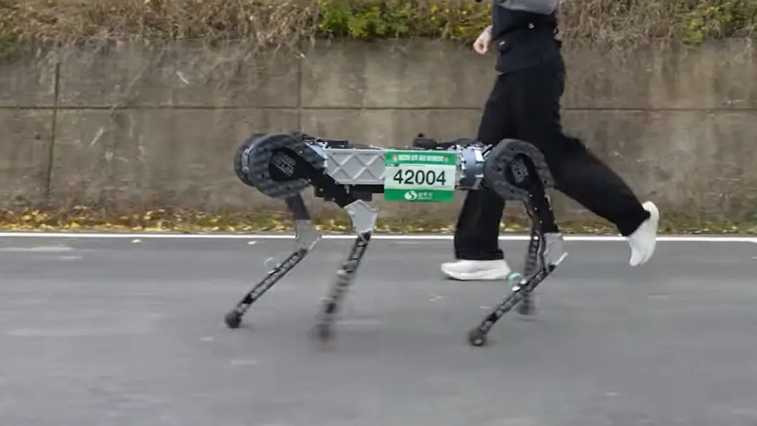Korean robot dog RAIBO2 runs a marathon in 4:19 on a single charge