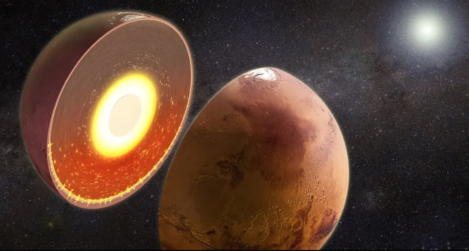 Scientists find anomalously warm region inside Mars mantle