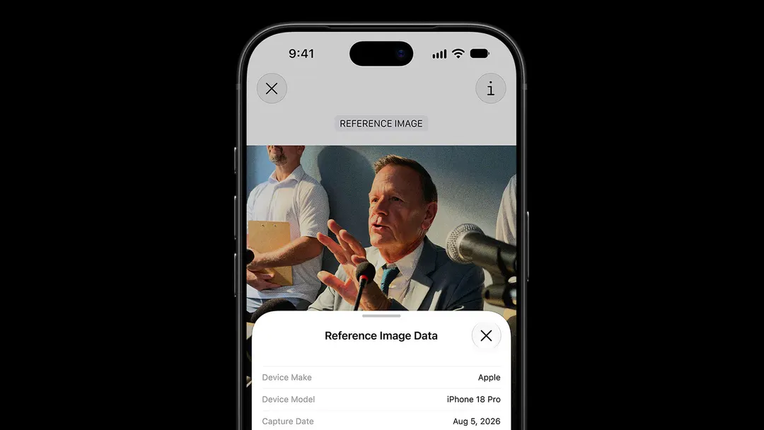 Apple's Reference Image tech verifies photos on iPhone 18 Pro