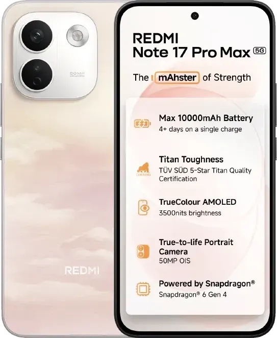 Redmi Note 17 Pro Max: 6.83" 120Hz AMOLED and 10000 mAh battery