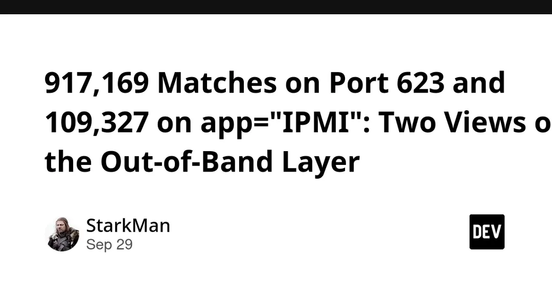 ZoomEye: 917,169 Matches on Port 623 and 109,327 on app="IPMI"