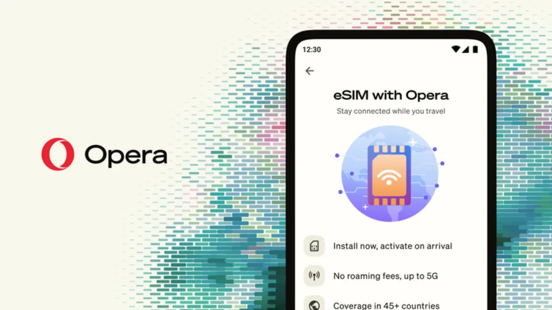 Opera for Android adds a free eSIM with 3GB of data