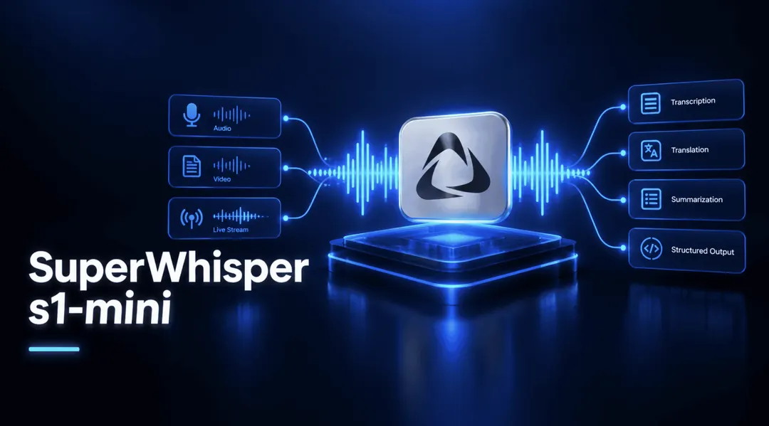 SuperWhisper launches S1-mini, a 596M-parameter transcription model