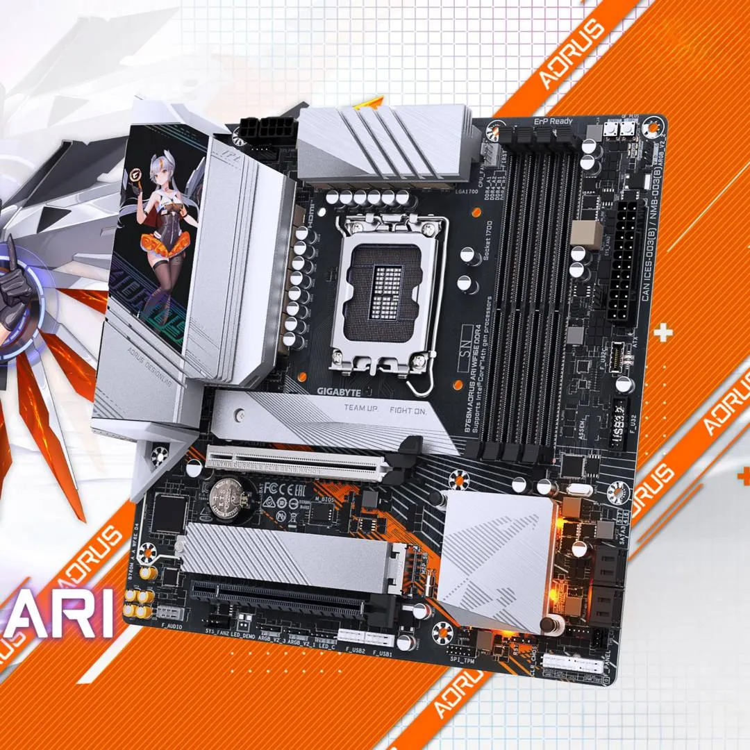 Gigabyte revives DDR4 with anime-themed B760M Aorus Ari motherboard