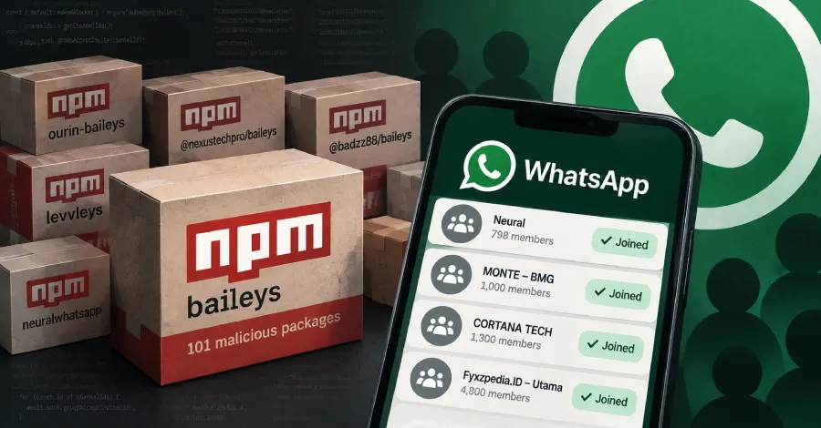 101 Malicious npm Packages Add Developers to WhatsApp Groups Without Consent
