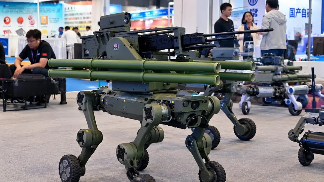 China shows robot dog armed with QJB-201 machine gun and rocket launcher
