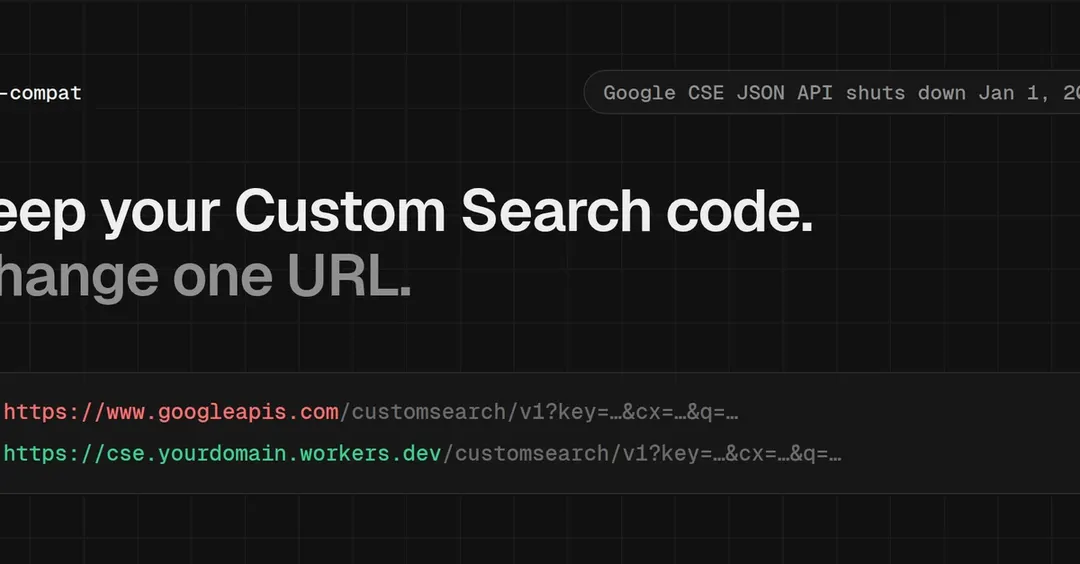 Google's Custom Search JSON API shuts down January 1, 2027