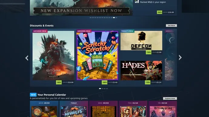Valve is replacing Steam's curated discounts section with personalized algorithm