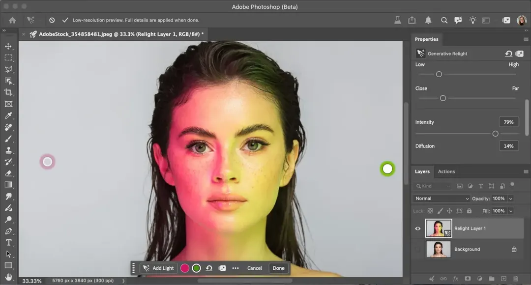 Adobe adds AI Relight tool to Photoshop beta