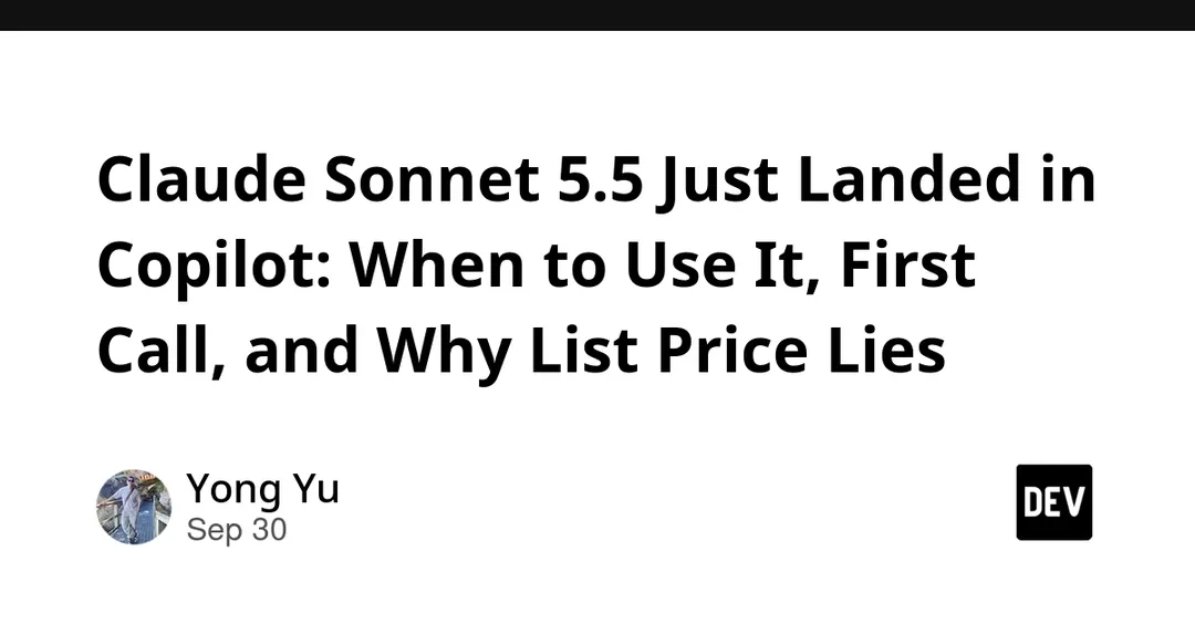 Claude Sonnet 5.5 lands in GitHub Copilot: same list price, cheaper tasks