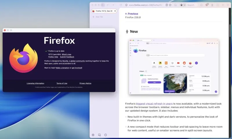 Firefox 157 ships with Nova, its biggest visual refresh in years