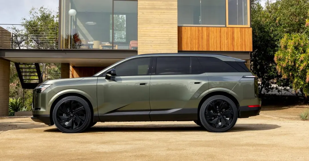 Lexus' electric 3-row SUV makes its first public appearance