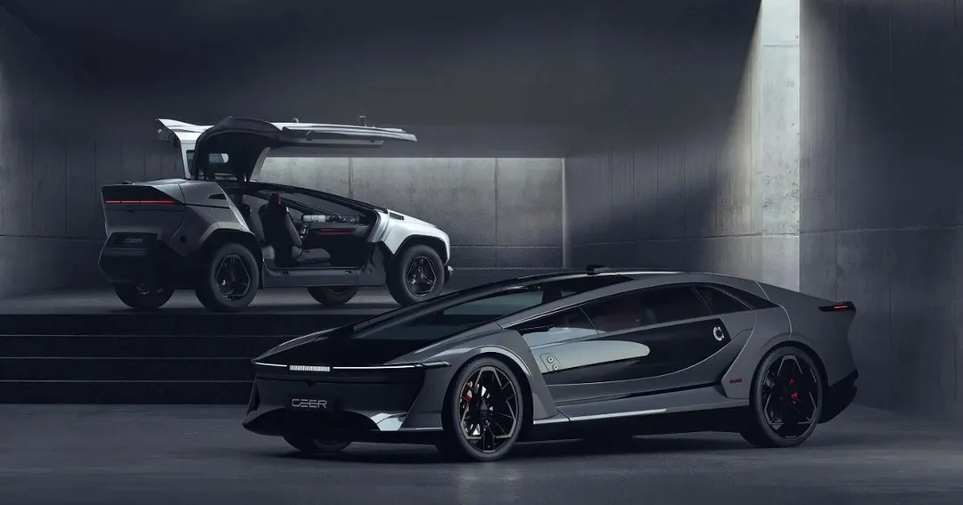 Ceer unveils first EVs: Exobot sedan and SUV with up to 1,111 hp