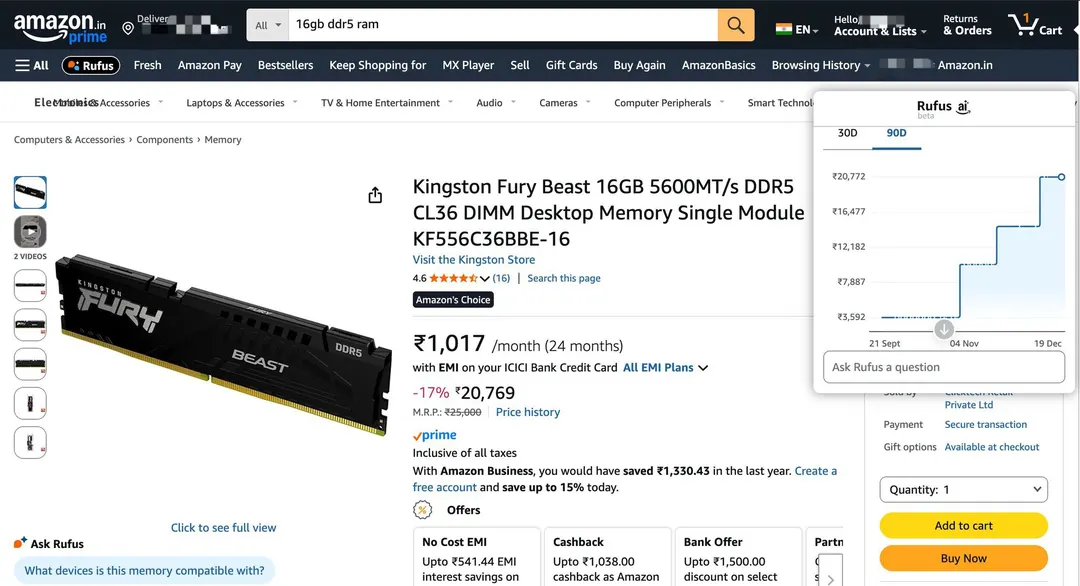 RAM, SSD and HDD prices are skyrocketing