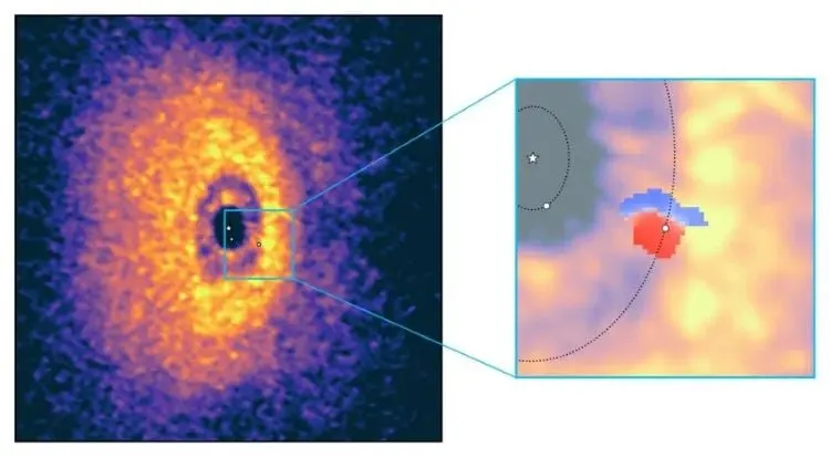 ALMA captures first direct image of a protoplanet in swirling gas