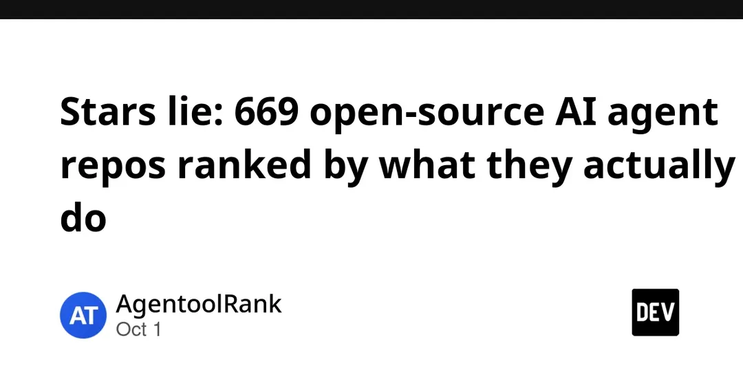 669 open-source AI agent repos ranked by activity, not stars