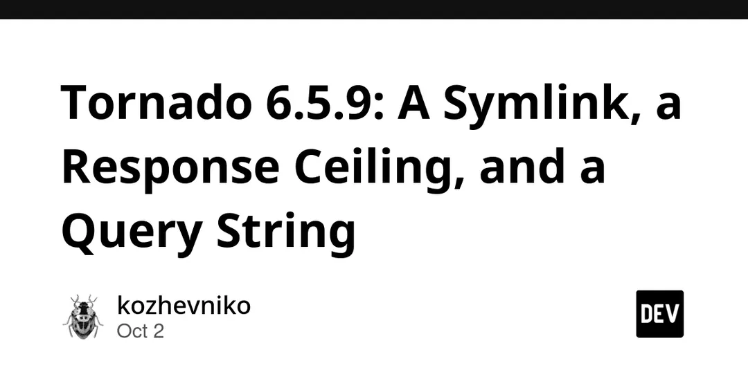 Tornado 6.5.9 fixes three flaws: symlinks, response size, query string