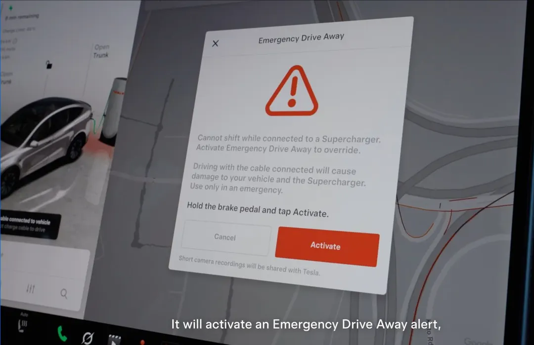 Tesla adds Emergency Drive Away to break free from Superchargers