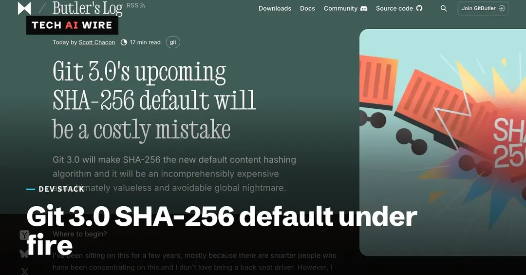 Git 3.0's SHA-256 default is a costly mistake, says Chacon