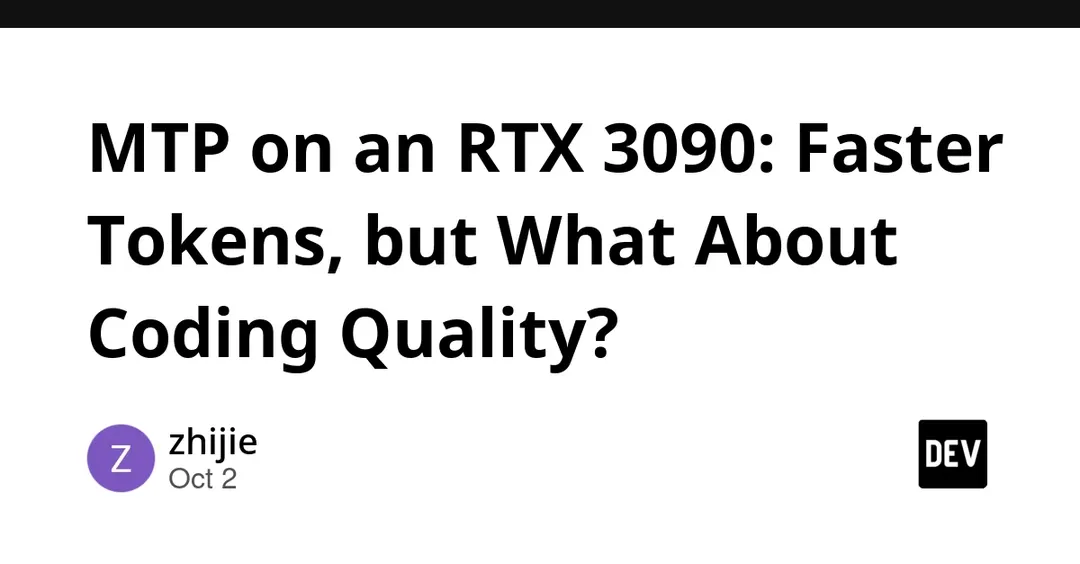 MTP on RTX 3090 boosts Qwen3.8-27B generation 56%, coding quality unclear