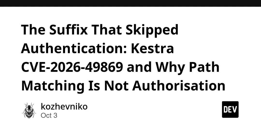 Kestra CVE-2026-49869: auth bypass via /configs suffix