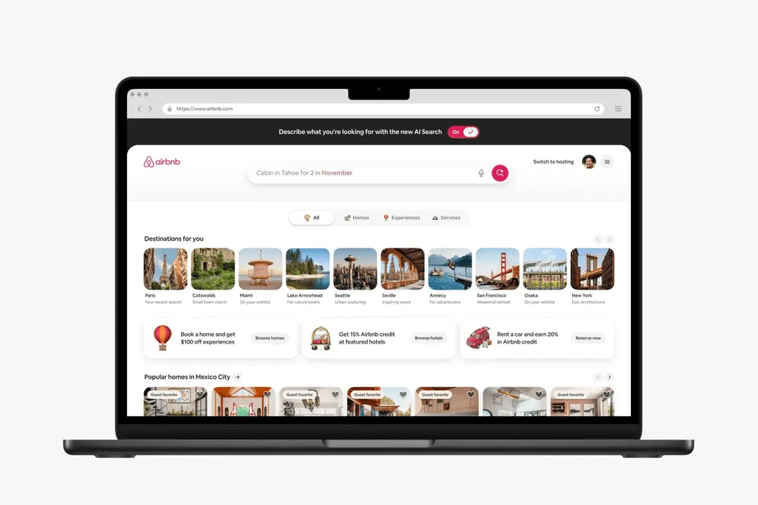 Airbnb adds AI search and social features to its app