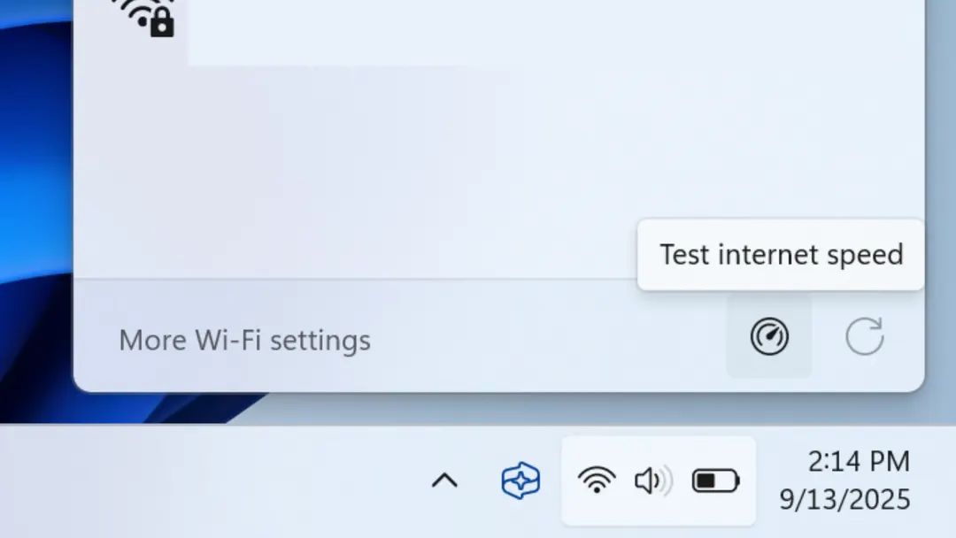 Windows 11 adds internet speed test to the network icon menu