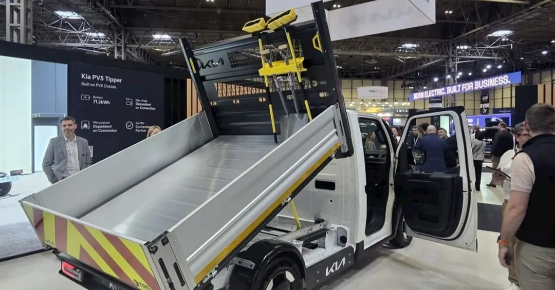 Kia turns its electric PV5 van into a lightweight dump truck