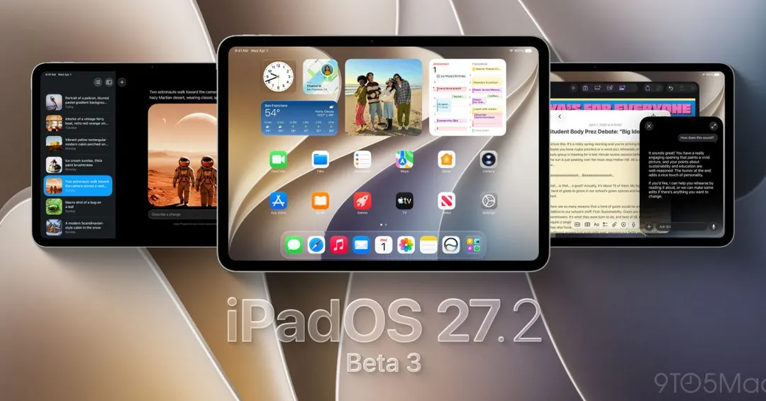 Apple releases beta 3 of iPadOS 27.2, tvOS 27.2 and visionOS 27.2