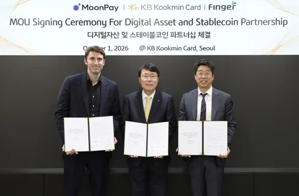 KB Kookmin Card partners with MoonPay and Finger on stablecoin payments