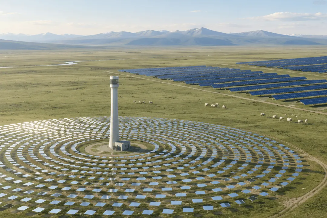 POWERCHINA Connects 1-GW Gonghe Solar PV and Molten-Salt Tower Project in Qinghai to the Grid