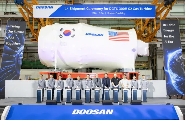 Doosan Enerbility ships 380 MW gas turbine to SpaceXAI in the US