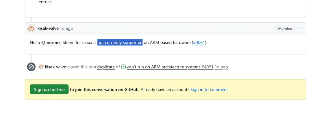 Valve: Steam for Linux on Arm Chips Isn't Officially Supported