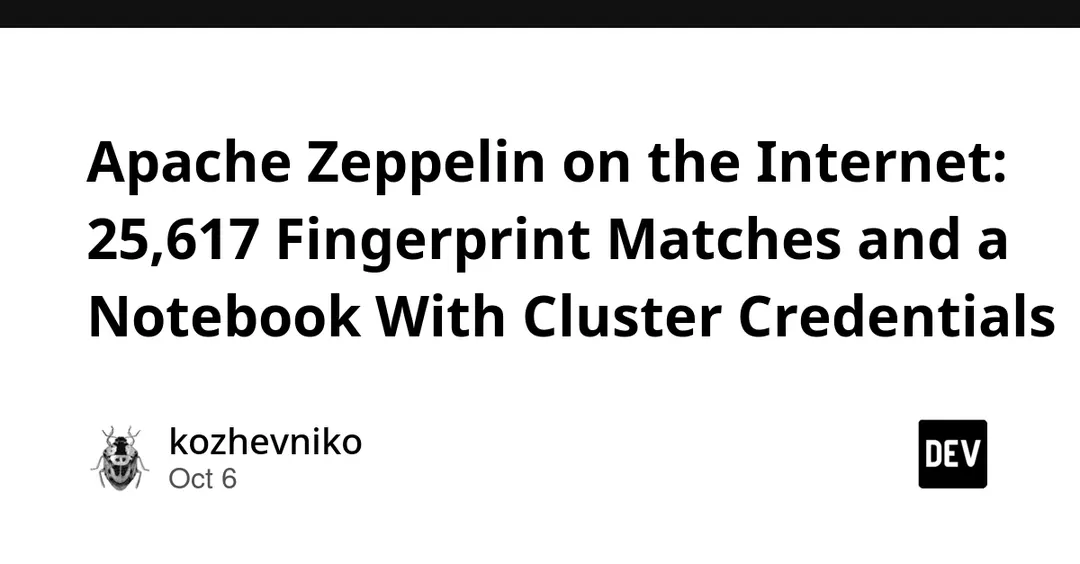 25,617 Exposed Apache Zeppelin Servers Found on the Internet