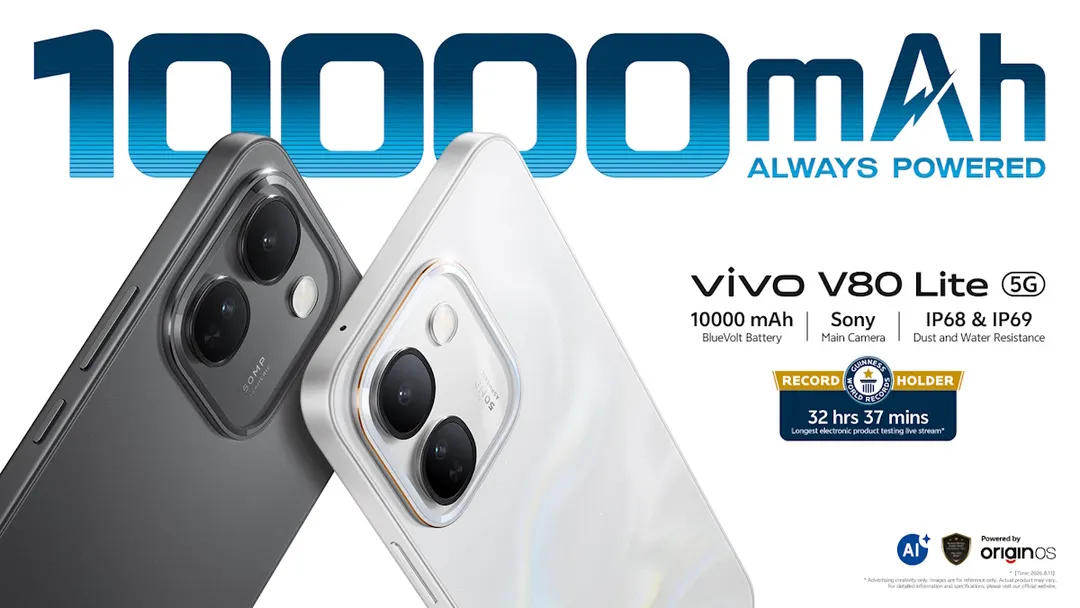 vivo V80 Lite 5G with 10,000mAh battery launches in South Africa