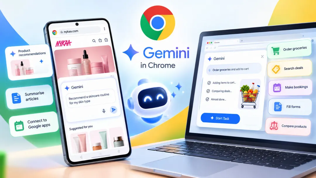 Gemini in Chrome with Auto Browse launches in India on Android