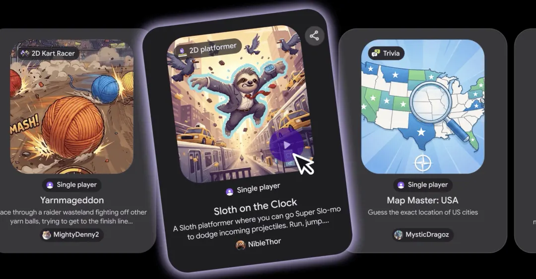Google launches Playground to make games from AI prompts