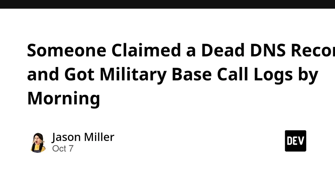 Orphaned Telephony DNS Record Handed a Stranger Military Base Call Logs