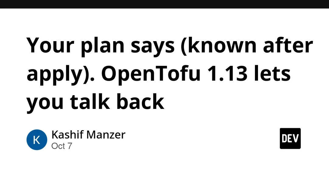 OpenTofu 1.13 adds assume functions to handle unknown plan values