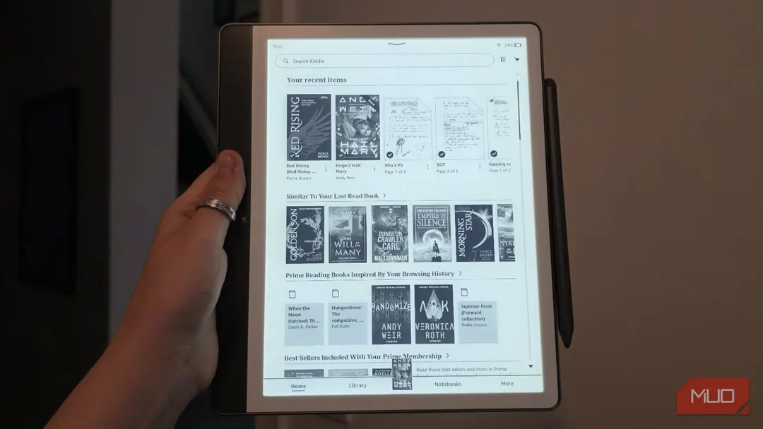 Kindle update 5.20.1 adds voice dictation and handwritten sticky notes