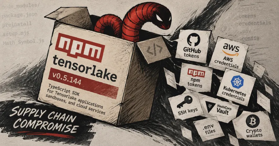 Tensorlake npm package compromised to spread Shai-Hulud credential-stealing worm