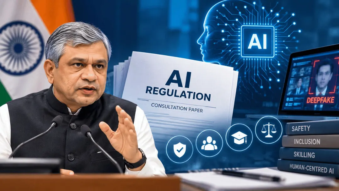 India to release AI regulation consultation paper within a month, says IT minister Vaishnaw